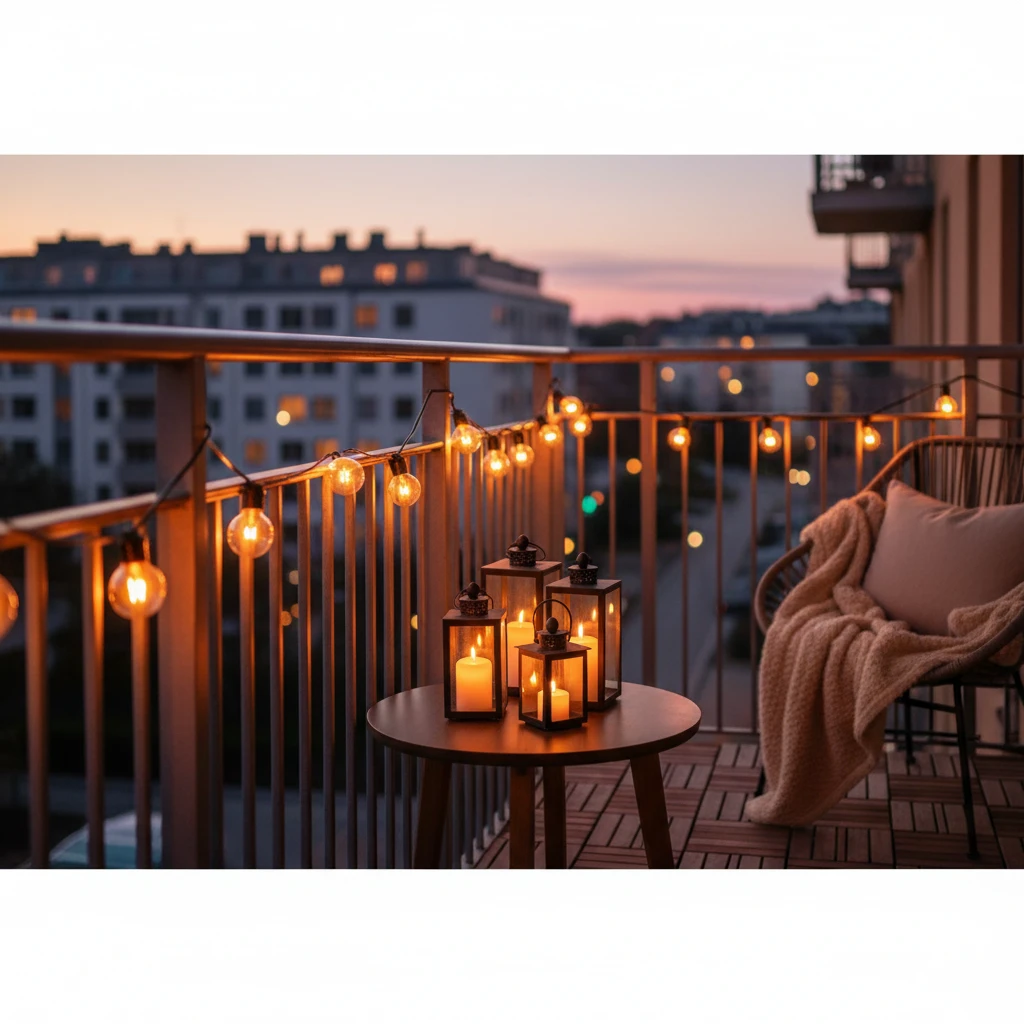 Balkon wieczorem