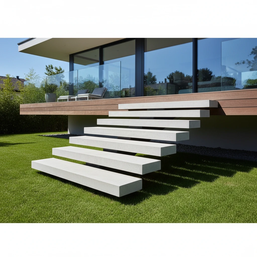 Schody betonowe minimalistyczne