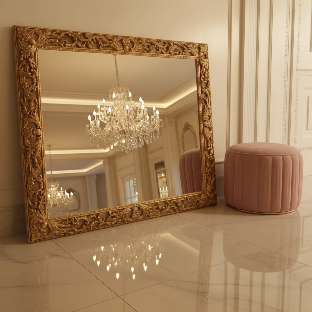 lustro glamour wnetrze