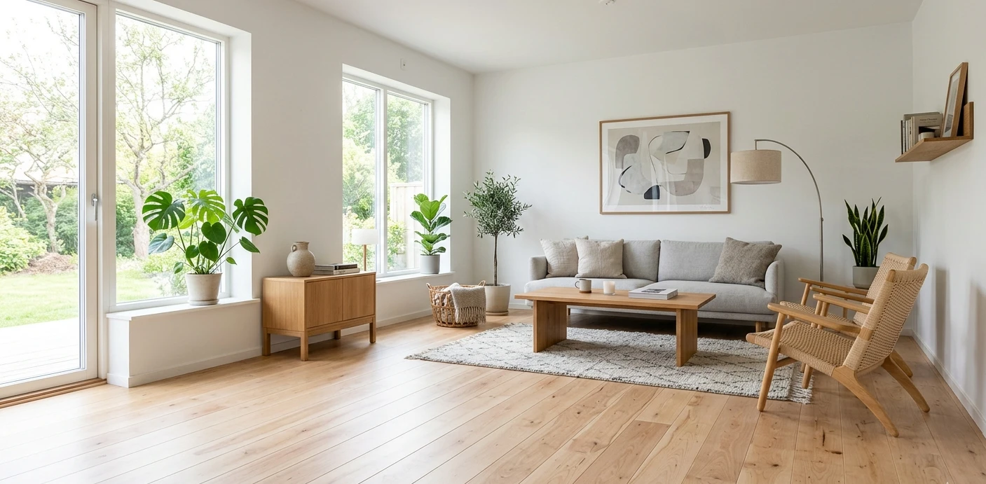 przestronny salon w stylu skandynawskim